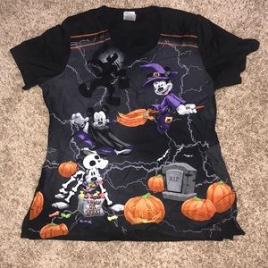 Cherokee Tooniforms Scrubs Witching Hour Print Top